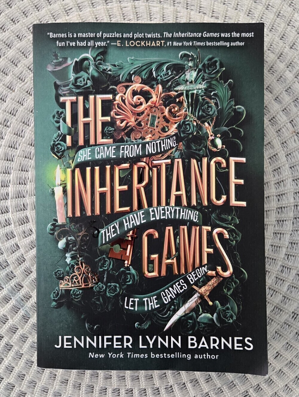 The Inheritance Games by Jennifer Lynn Barnes - Green Cover Paperback